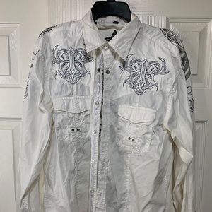 Buckle designer shirt.